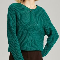 Crew Neck Computer Knitted Oversized Pullover Sweater