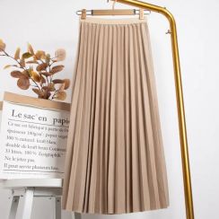 Clothing Loose Mult Pleated Long Skirts With Womens Skirts 2PCS
