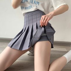 Womens High Waisted Short Pleated Summer Skirts 4PCS