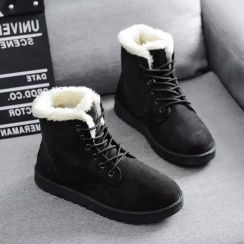 2 Pairs Ankle Warm Lace Up Snow Boots